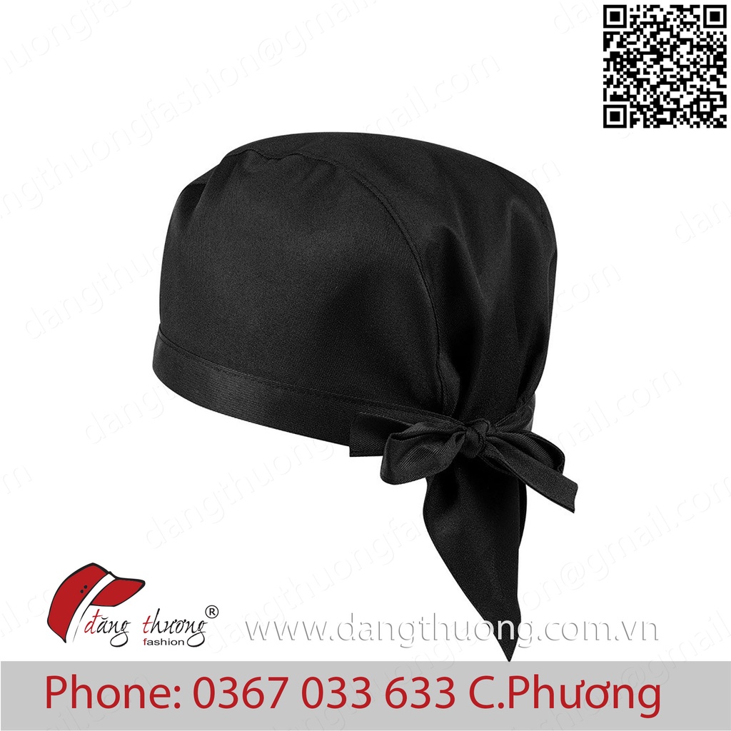 Mũ nón bếp cột dây kiểu nhật cho đầu bếp, phục vụ