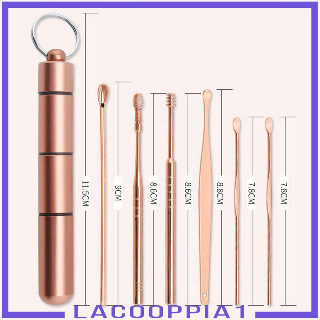 [Hàng mới về] Dụng cụ lấy ráy tai lapoppia 6 ngăn kèm túi đựng