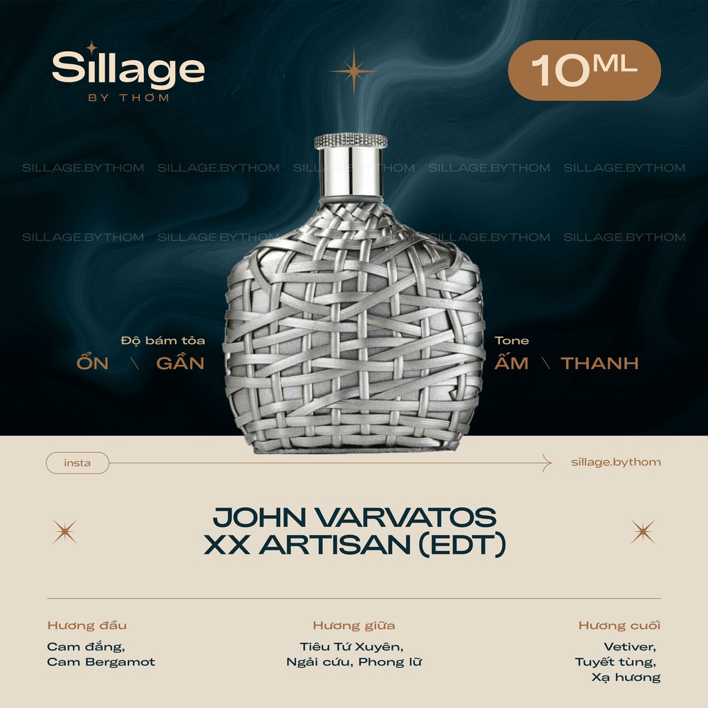 Mẫu thử nước hoa JOHN VARVATOS XX ARTISAN EDT