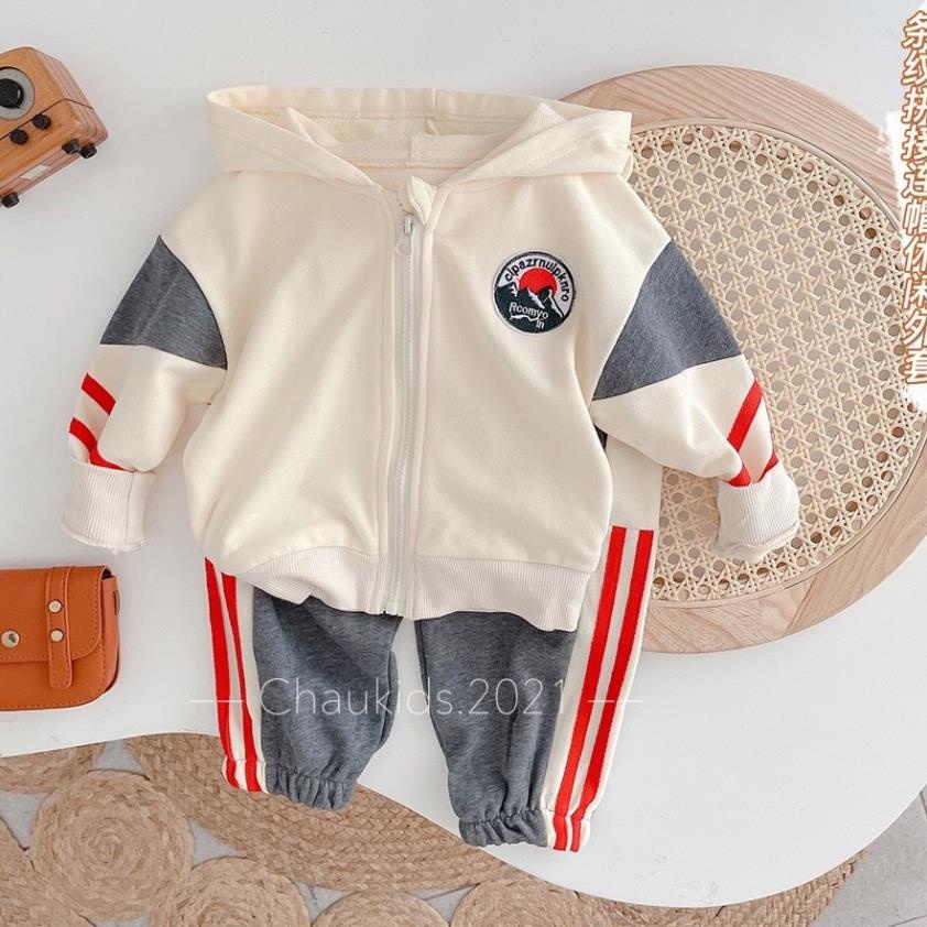 Bộ dài tay nỉ bông thể thao pha màu cực đẹp bé trai bé gái Namkidshop (V537)