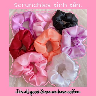 Combo 10 cột tóc vải scrunchies. (được chọn mẫu).