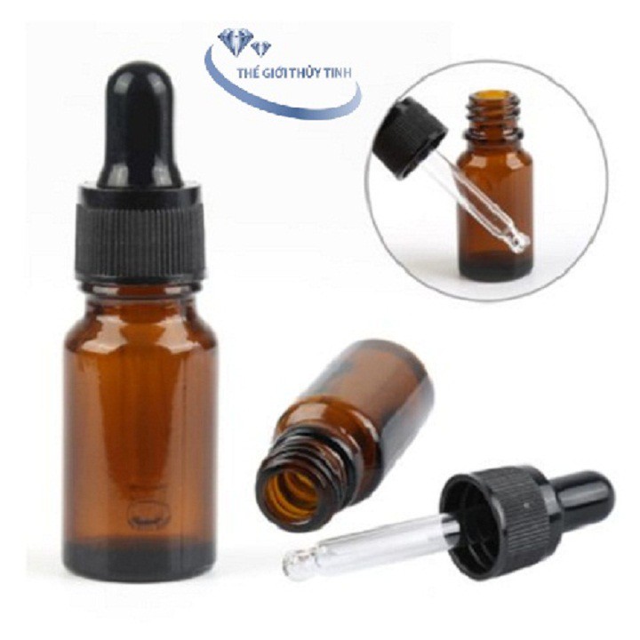 FREESHIP TOÀN QUỐC 50K - Bộ 10 Chai Thủy Tinh Đựng Tinh Dầu 10ml Bóp Giọt