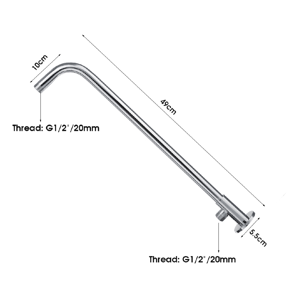 Ống nối dài gắn vòi sen G1 / 2 &quot; 49cm