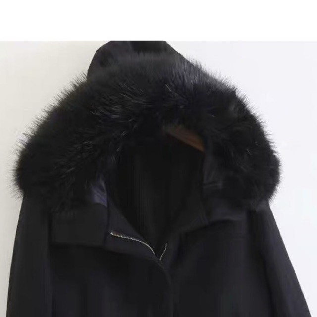 Áo Khoác Dạ Mũ Lông