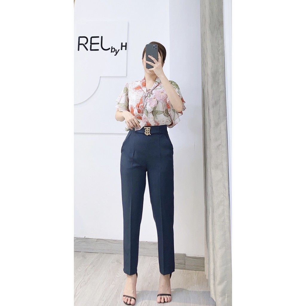 Set sale 50% quần baggy đai B và áo tơ tay tiên