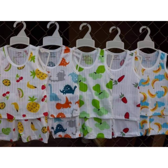 Combo Set 5 bộ ba lỗ cotton giấy