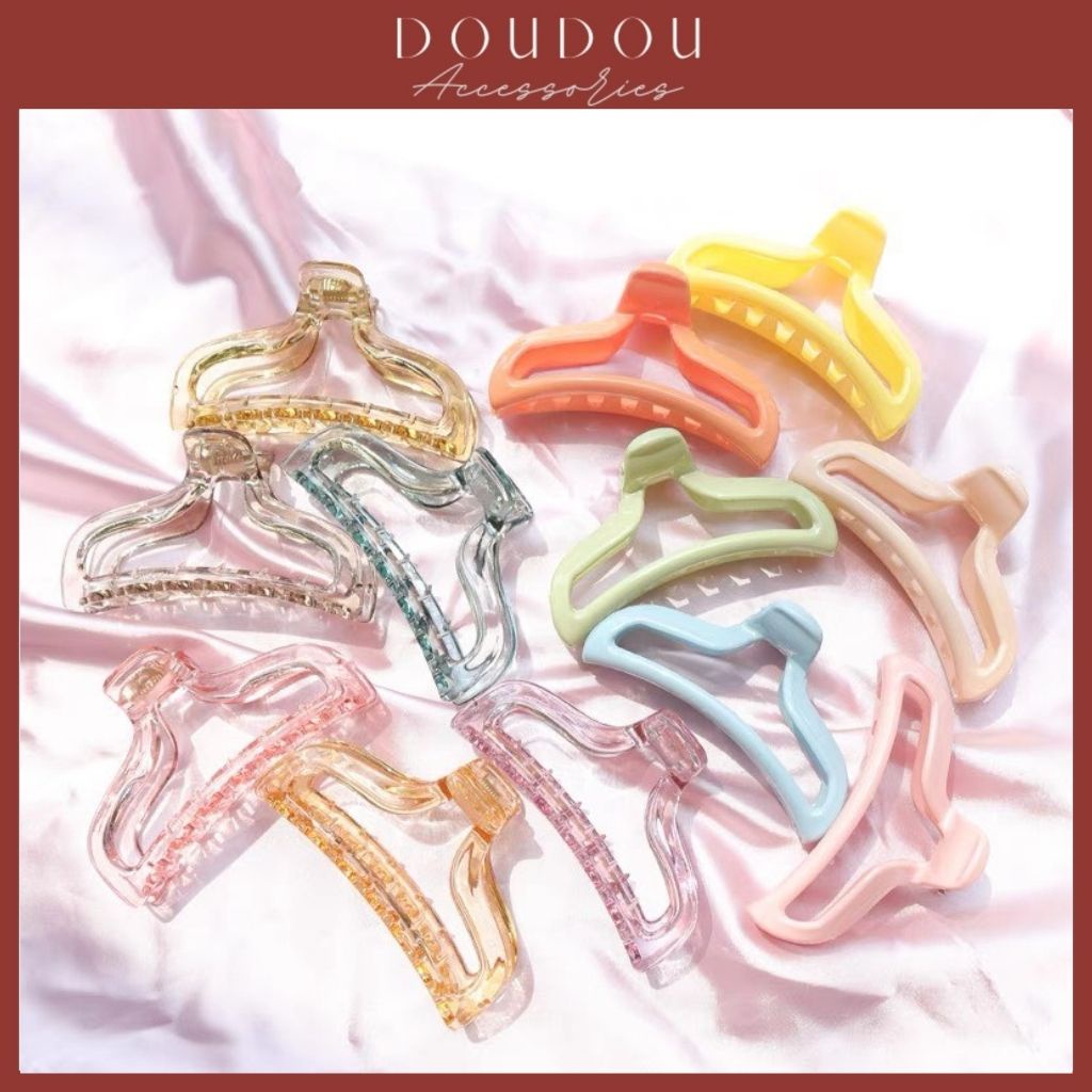 (Xả Kho Thanh Lý) Phụ Kiện Kẹp Tóc Xinh Doudou Cặp Tóc Kẹp Càng Cua Hàn Quốc Cỡ Lớn Cho Nữ Đuôi Cá Hot Trend Zj034