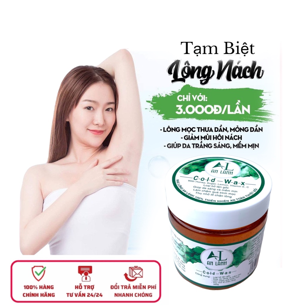 Wax Tẩy Lông An Lành ( Tặng Que Gỗ Và 50 Giấy Wax ). Wax Lạnh Chính Hãng