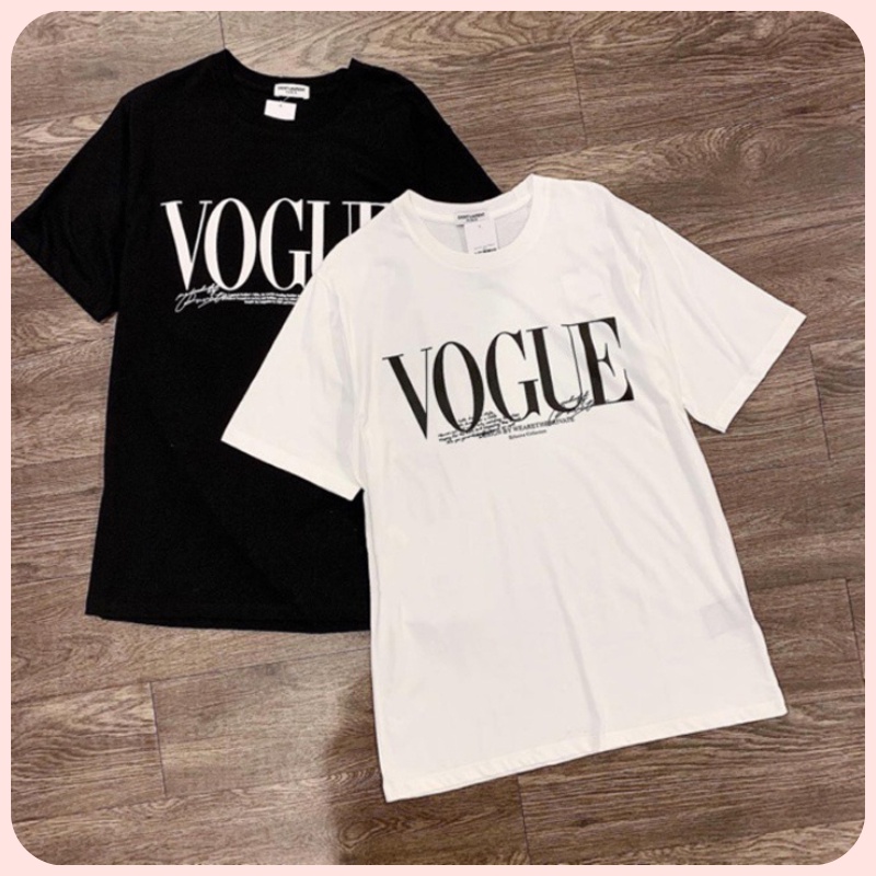 Áo Thun Nữ Unisex Tay Lỡ In Chữ VOGUE