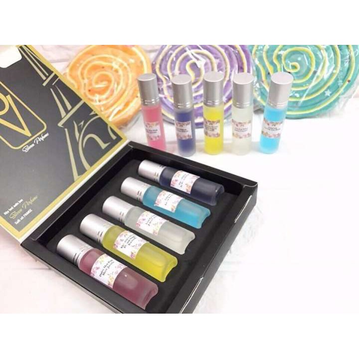 Combo 5 chai nước hoa lăn tròn xịn 5ml đủ hiệu | Thế Giới Skin Care