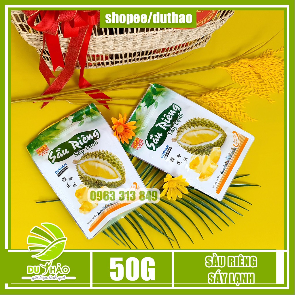 Sầu riêng sấy lạnh giữ nguyên hương vị đậm đà giòn thơm Tân Huê Viên | BigBuy360 - bigbuy360.vn