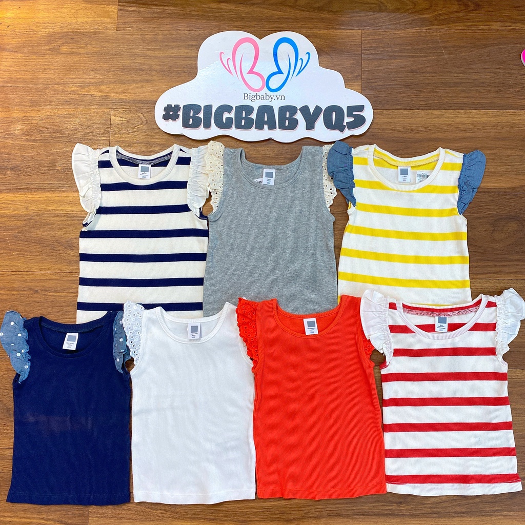 Áo thun cánh tiên BIgbaby cho bé gái 5-16kg, chất liệu thun mềm mát vải xuất dư gap