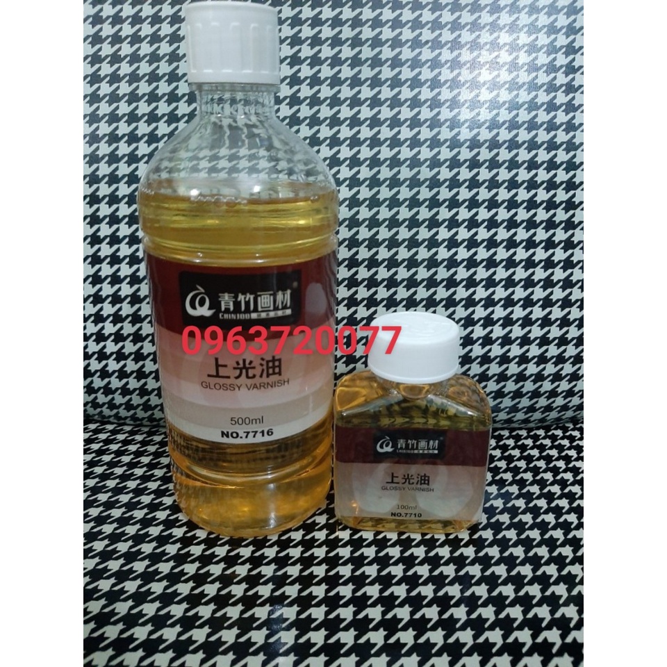 DẦU BÓNG GLOSSY VARNISH BẢO QUẢN TRANH SƠN DẦU Hộp 100ml, 500ml