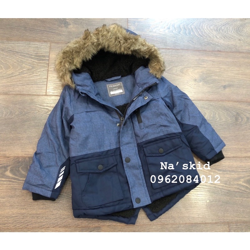 Áo parka lót lông cừu cho bé trai