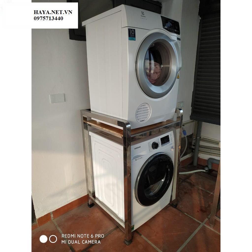Kệ để máy giặt và máy sấy inox  hộp để vừa tất cả các loại máy giặt và máy sấy
