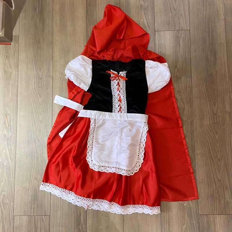 Bộ đồ hoá trang bé gái Halloween Cô bé quàng khăn đỏ