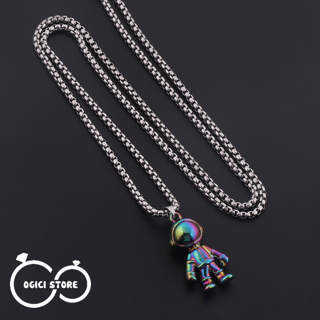 Dây chuyền nam nữ thời trang, Vòng cổ phi hành gia màu sắc phong cách hiphop, Cá tính, Unisex