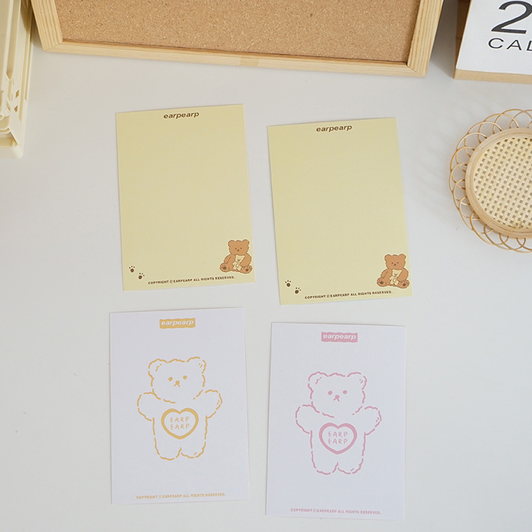 IG Korean Birthday Card Children Postcard Best Wishes Cute Bear Rabbit Greeting Card DIY Gift Wall Decor replace earpearp