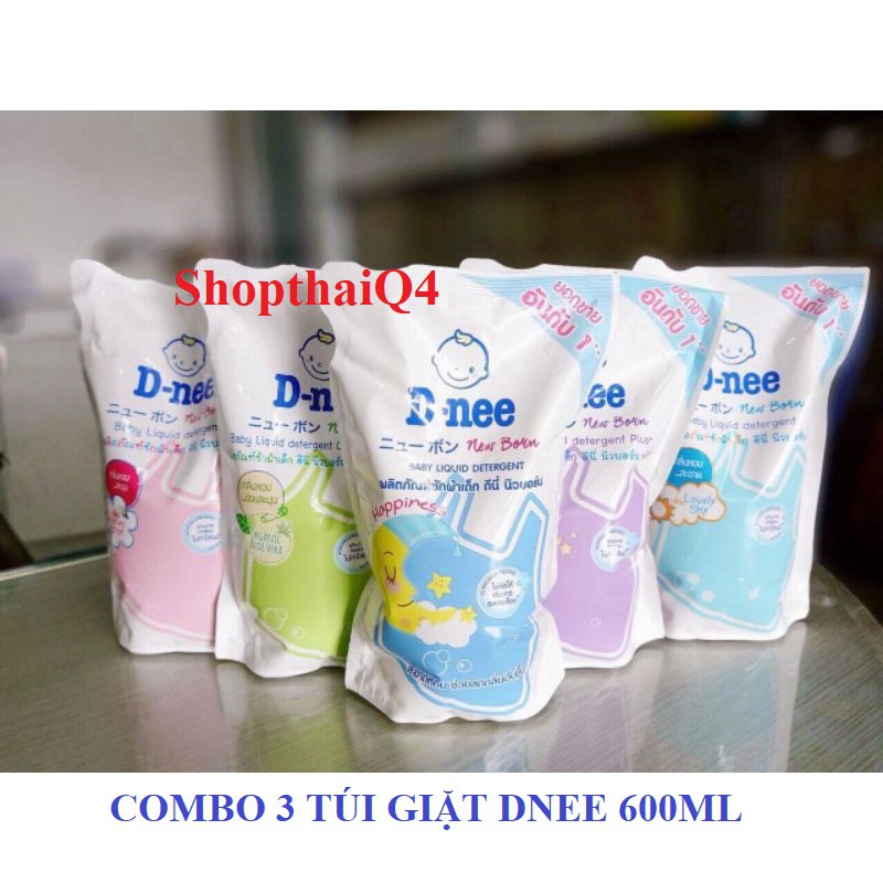 [3TÚI 600ML]- Combo 3 túi nước giặt dnee 600ml Thái lan.