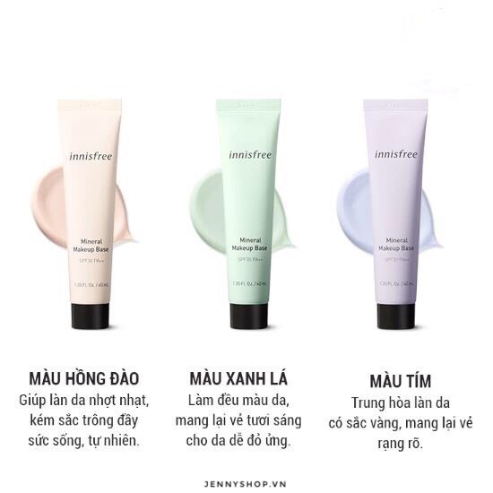 Kem Lót 4 Trong 1 Innisfree Mineral Make Up Base SPF30/PA++ 40 ml.