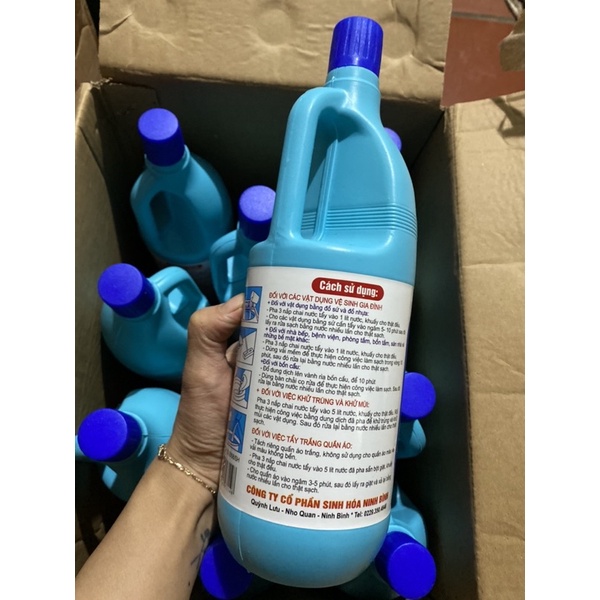 Nước tẩy javel NiBiCo ,nước tẩy trắng , tẩy mốc,ố lâu ngày  javel chai 1000ml