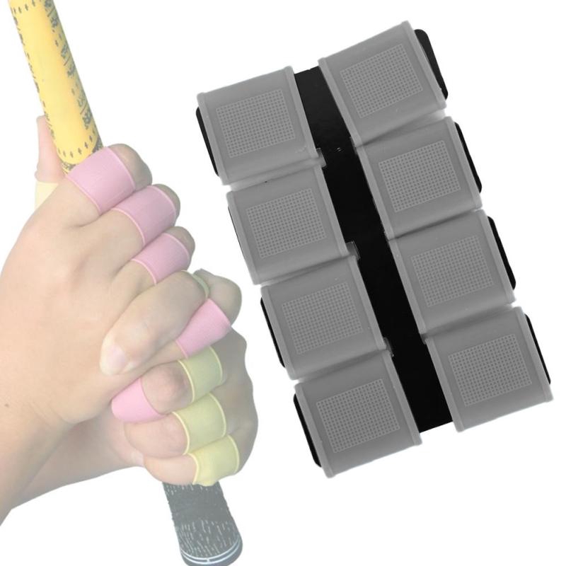 【houglamn】8Pcs Silicone Anti-slip Elasticity Golfer Swing Grip Golf Finger Band Cover Sets