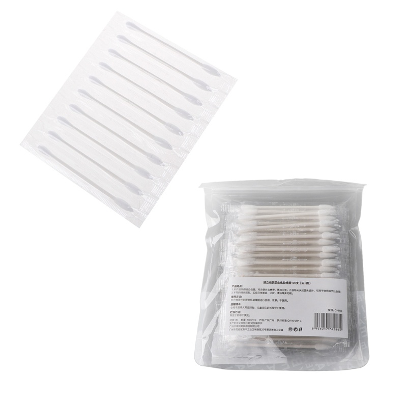 Set 10 Tăm Bông Cotton Đầu Tròn Tiện Lợi