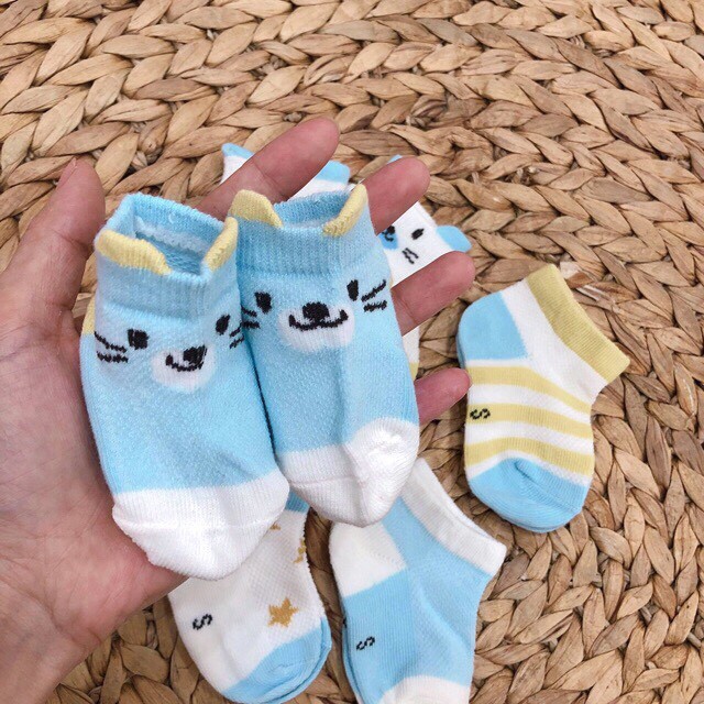 Set 5 Tất Lưới Cổ Ngắn Cute Cho Bé