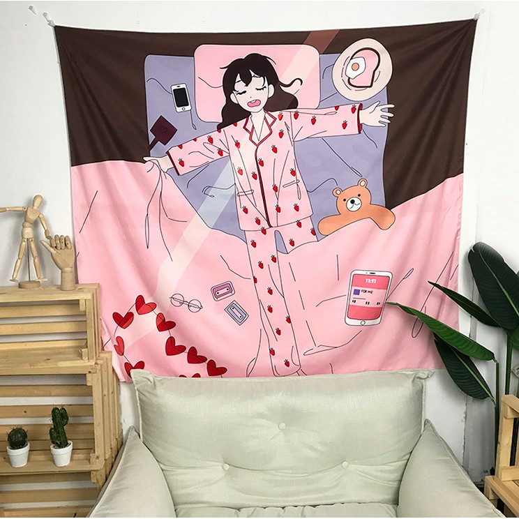 Tranh vải Cô gái ngủ - Décor nhà Sò