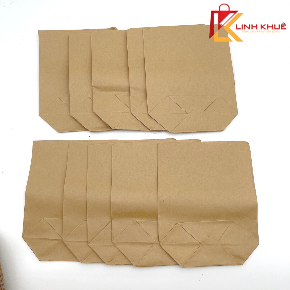 100 Túi Giấy Xi Măng Size 1 + Thân thiện với môi trường + Kích thước 17x21 + SP033 + Túi giấy đựng fast food