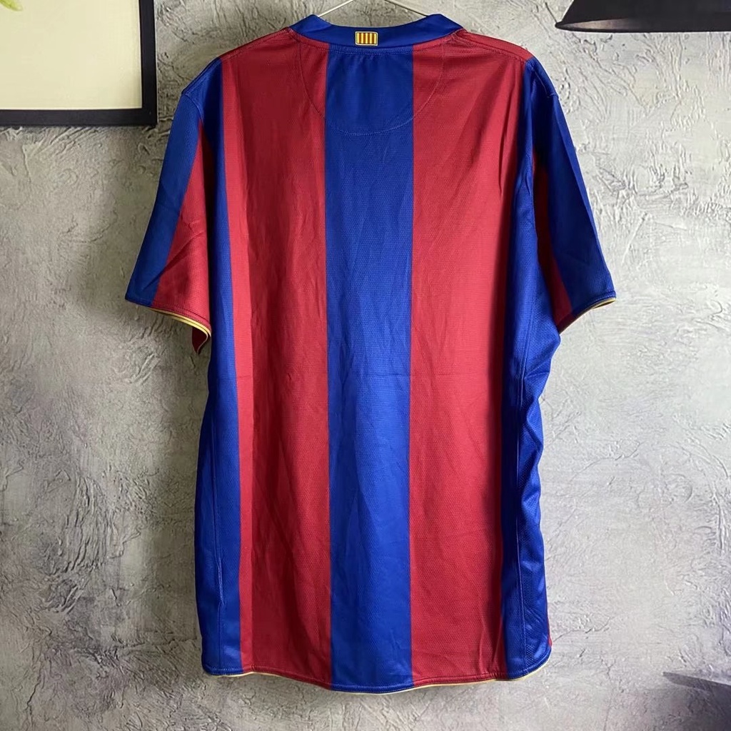 Áo Thun Bóng Đá Tay Ngắn Dài Phong Cách retro 07-08 Barcelona Cao Cấp