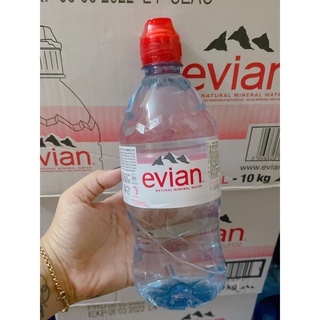    Thùng 12 chai   Nước Khoáng EVIAN Nắp Thể Thao 750ml 