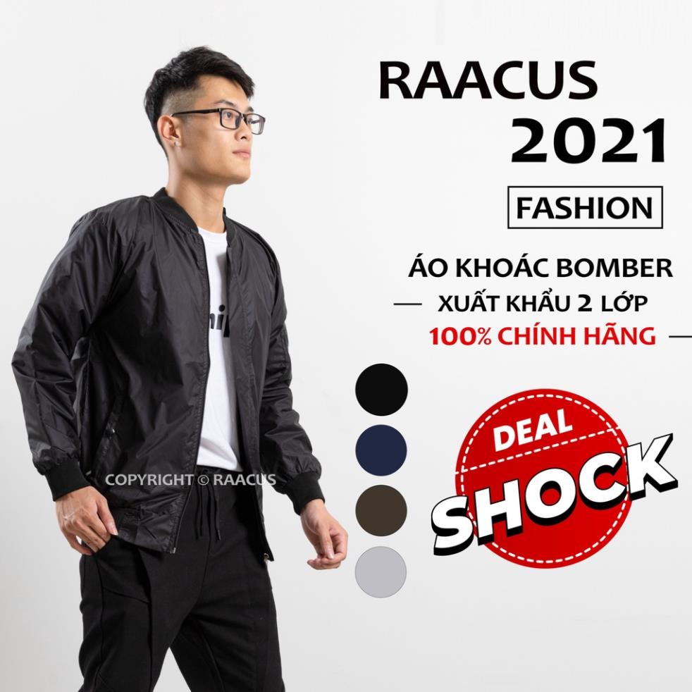 Áo khoác bomber nam gió 2 lớp RAACUSSTORE, áo khoác nam dù ulzzang-D1AK356 Đẹp