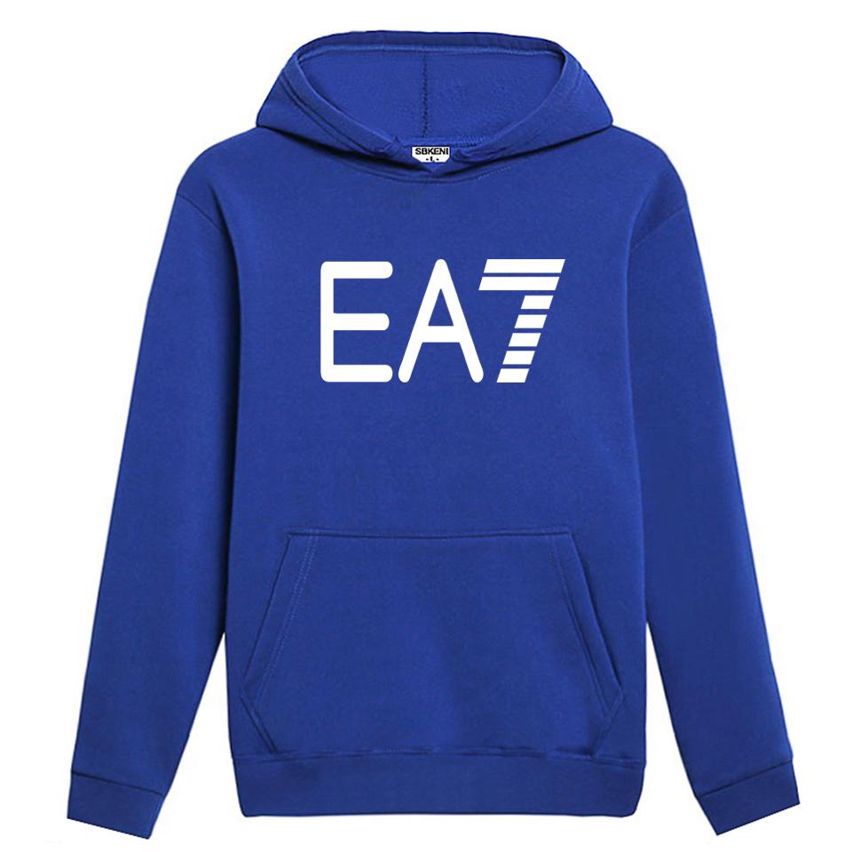 Áo Hoodie Có Túi In Chữ Ea7 Thời Trang