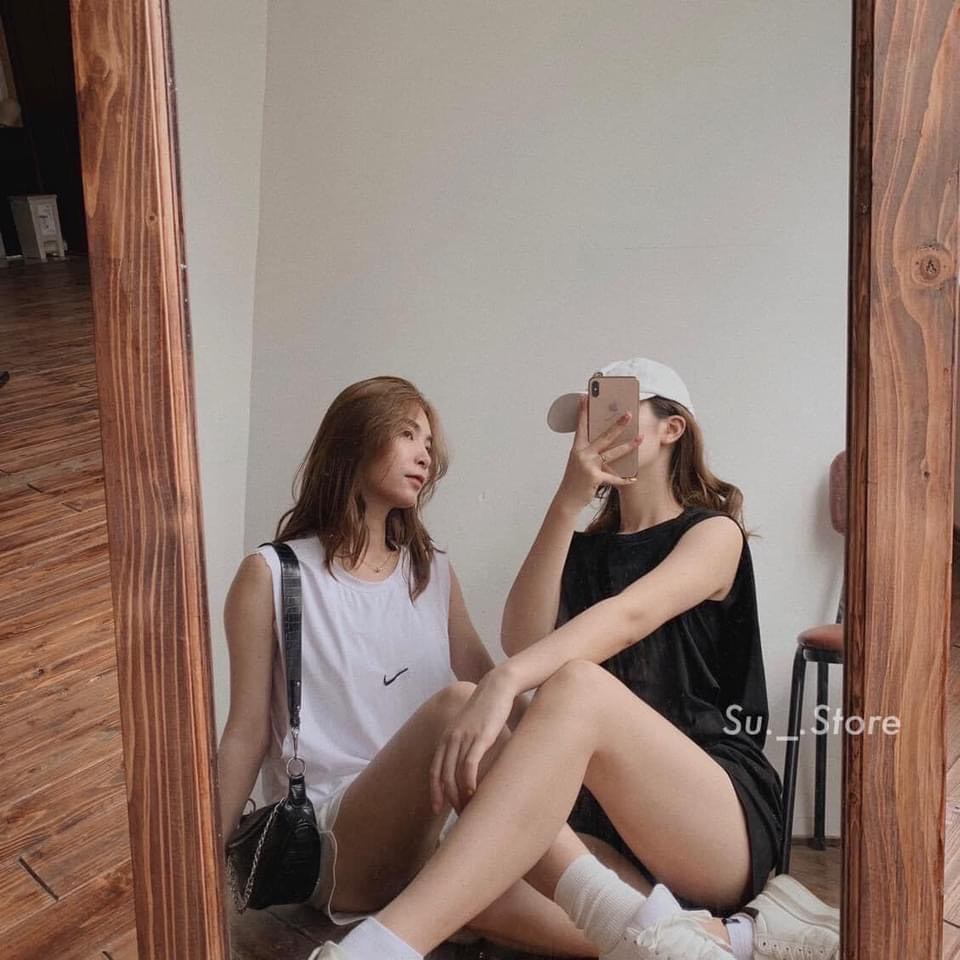 Set áo tank top kèm quần short thể thao nữ