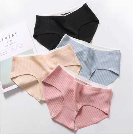 MẪU MỚI-Quần lót cotton gân tăm không đường may kháng khuẩn(được chọn màu) | BigBuy360 - bigbuy360.vn