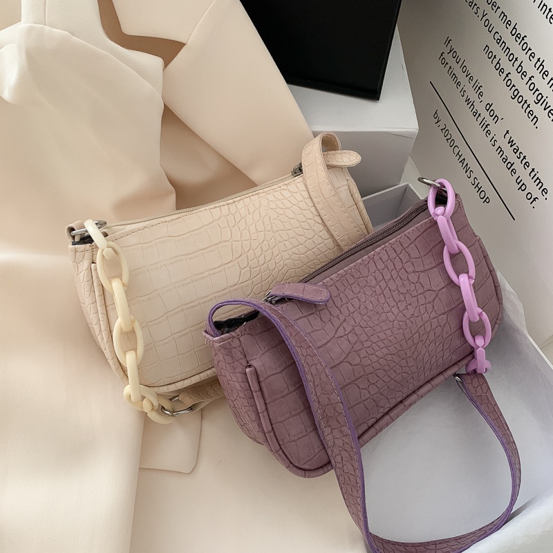 Túi xách IELGY một dây đeo kiểu cổ điển màu trà sữa thời trang