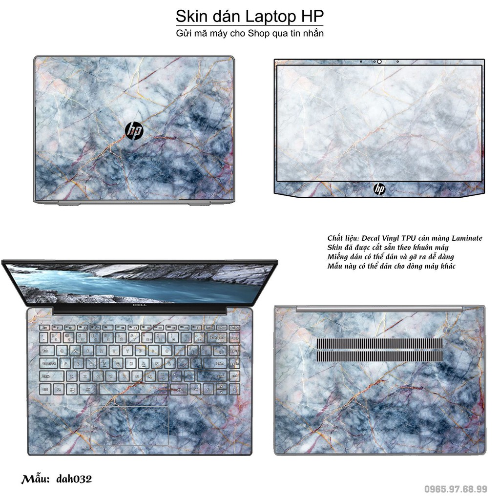 Skin dán Laptop HP in hình vân đá _nhiều mẫu 2 (inbox mã máy cho Shop)