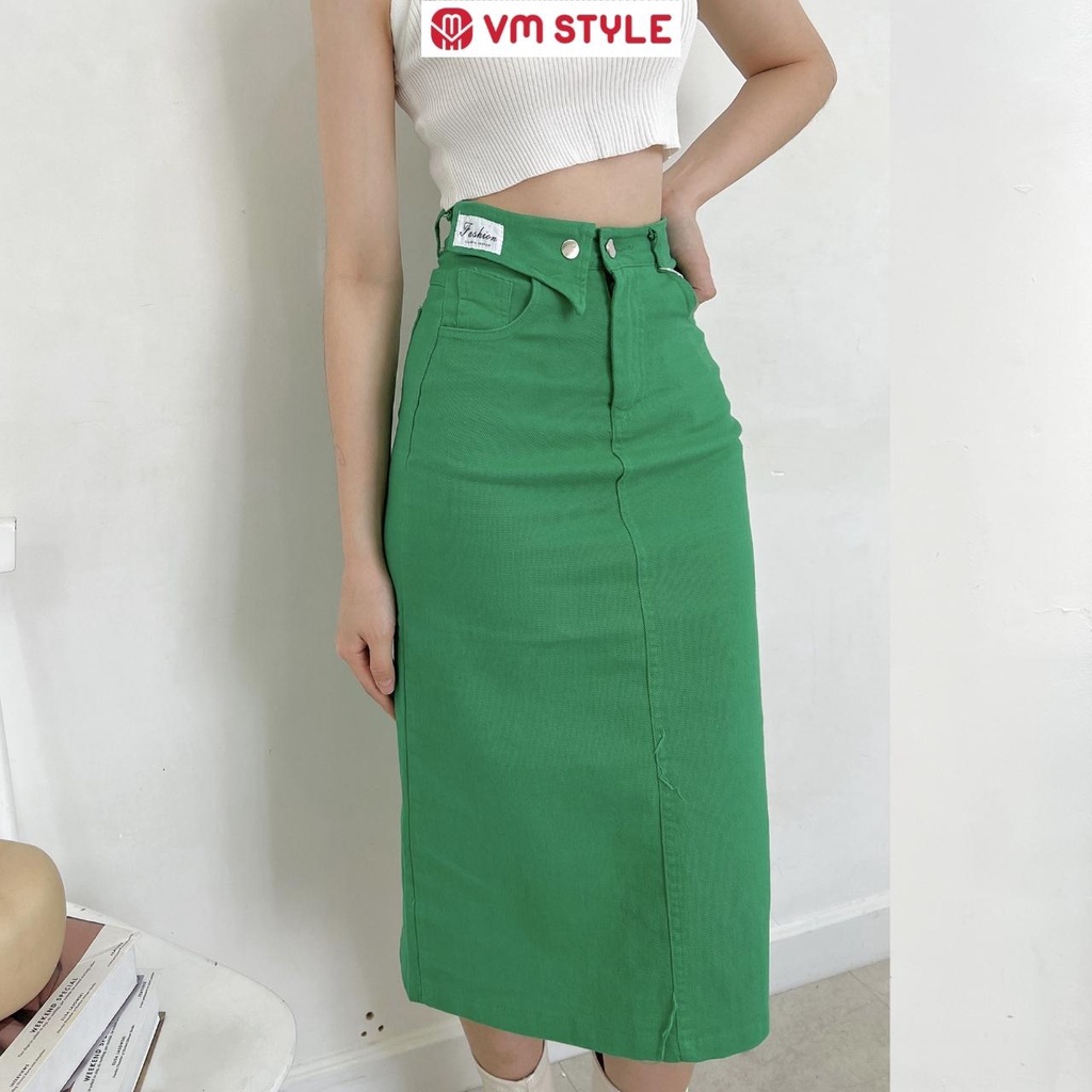 Chân váy nữ VMSTYLE dáng dài form trơn đai kiểu thời trang ulzzang 9930 CVD00009