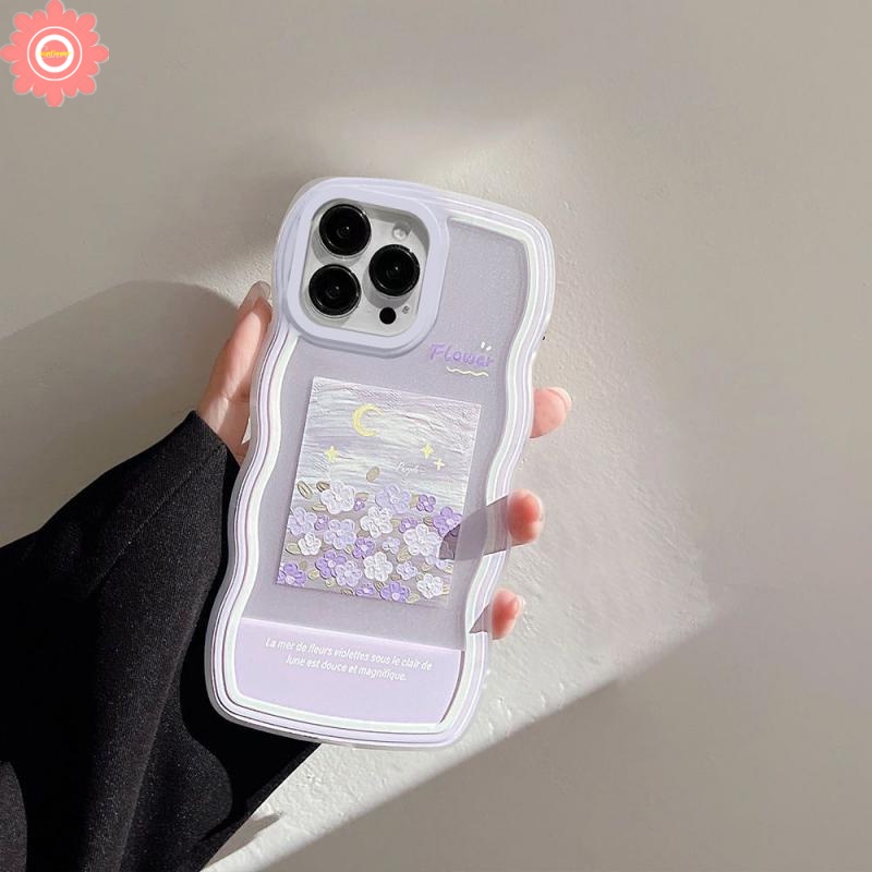 Ốp Điện Thoại Dẻo Hình Hoa Tím Cho Vivo V25E V25 Y22 Y22S V20 V21 V23E Y75 Y55 T1 Y20i Y12s Y11 Y15 Y33S Y12 Y21 Y17 Y20 Y11S Y21T Y12i