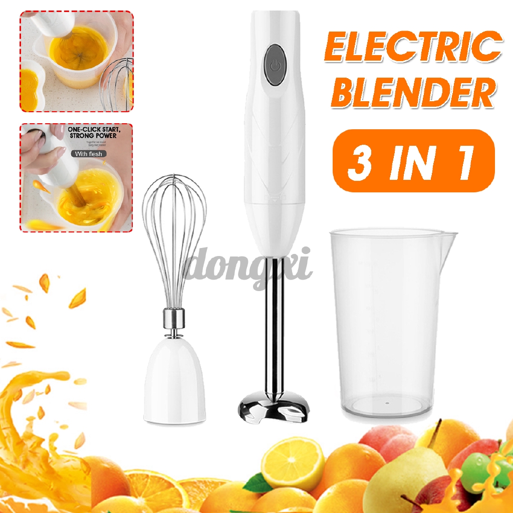 3 in 1 Electric Hand Blender Stick Mixer Grinder Egg Beater Fruit Juicer Food