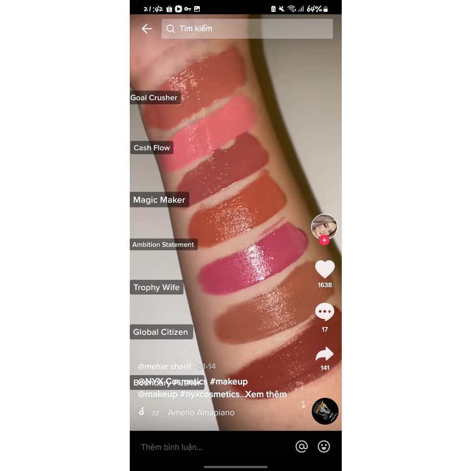 Son Kem 2 Đầu Bền Màu Không Lem Trôi NYX Shine Loud