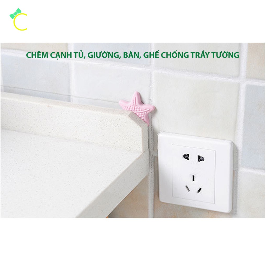 Đệm silicone dán tường sau cửa chống va đập từ cánh cửa, cạnh giường, bàn, tủ - Cami - CMPK136