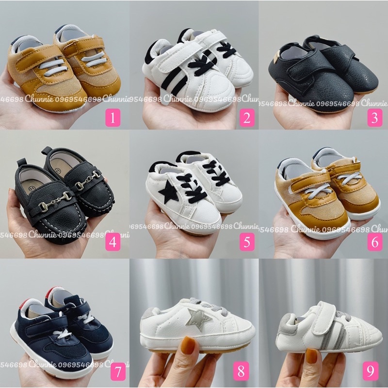 Giày tập đi bé trai có đế chống trượt cao su