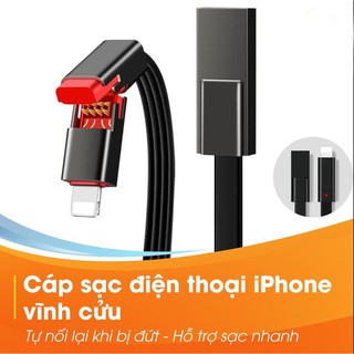Cáp sạc điện thoại Lightning/Type C/ Micro vĩnh cửu, tự nối lại khi bị đứt - Hỗ trợ sạc nhanh - Truyền dữ liệu tức thời