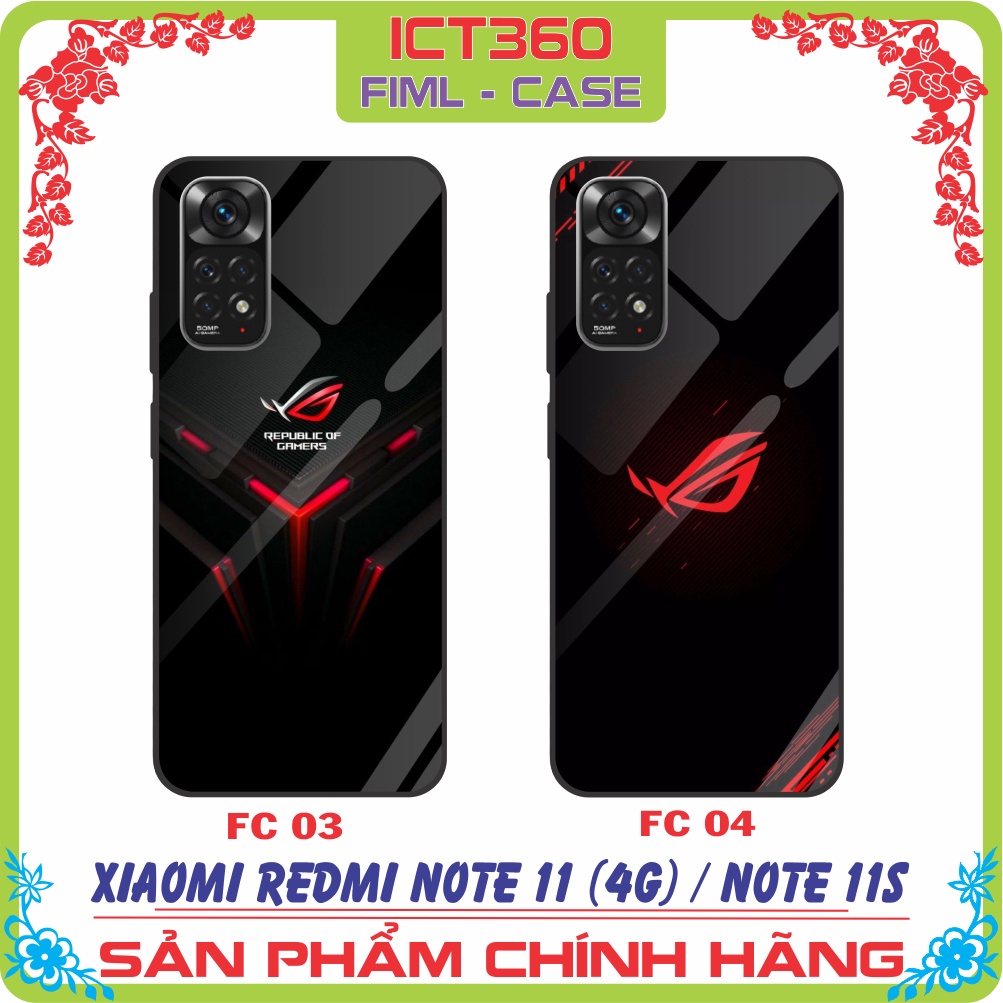 Ốp lưng kính Xiaomi Redmi Note 11  - Redmi Note 11S  - Nhận in ảnh theo yêu cầu