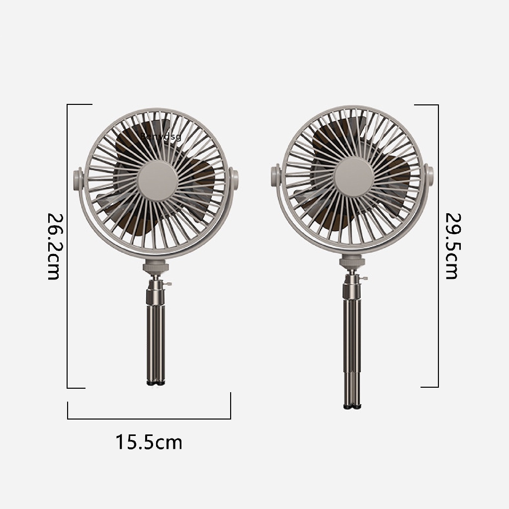 Quạt ba chân cắm trại ngoài trời đa chức năng có thể gắn đèn ban đêm