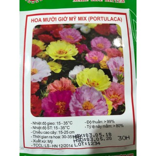 HẠT HOA MƯỜI GIỜ MỸ MIX NHẬP KHẨU.