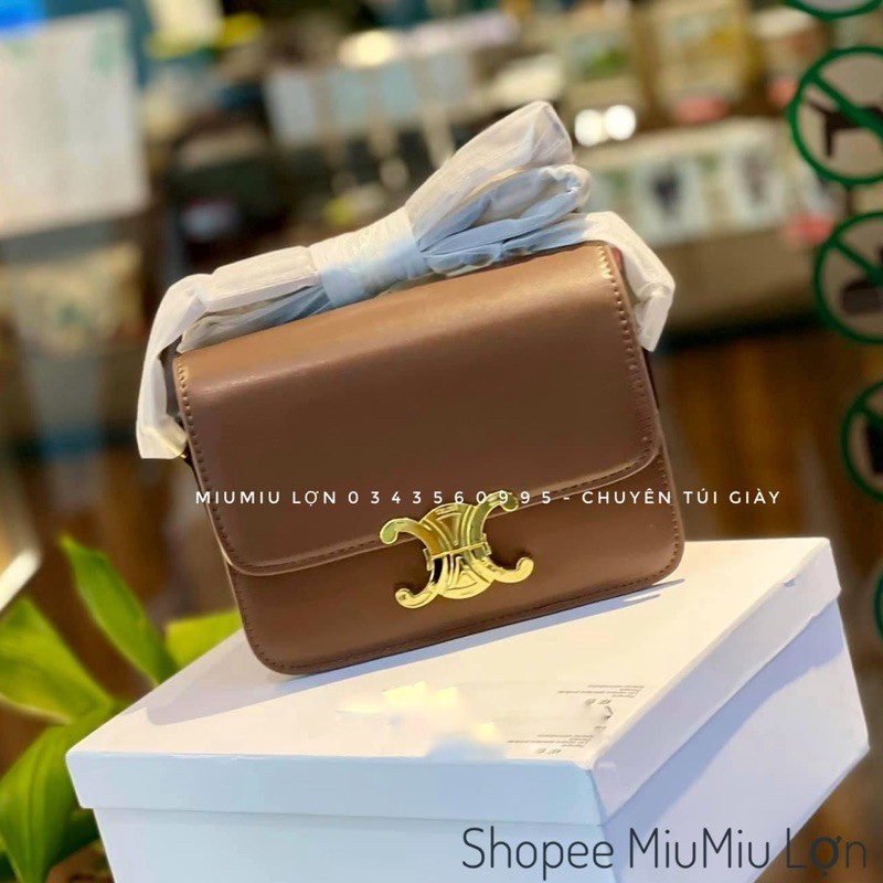 TÚI CE.Li.Ne VUÔNG DA TRƠN KHOÁ X   IB TRƯỚC