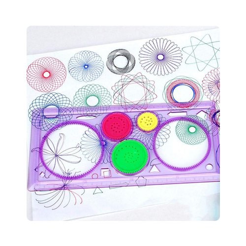 Combo 5 Bộ thước Vẽ Họa tiết Hoa văn trang trí, thỏa sức đam mê sáng tạo cho bé [SpiroGraph]